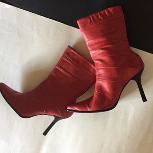 Andiamo red leather calf boots 👢